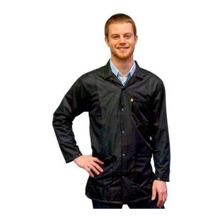 Transforming Technologies Transforming Technologies ESD 3/4 Length Jacket, Snap Cuff, Black, 2XL JKC 9026SPBL